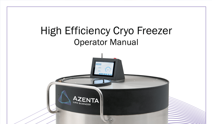 High Efficiency Cryo Freezer Operator Manual