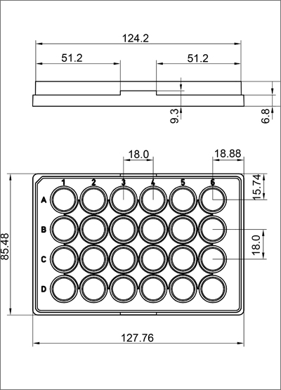 Vision Plate 24 Well Technical Drawing