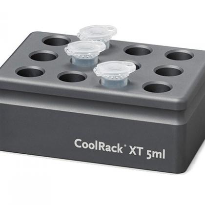 BCS-539 | Thermoconductive Tube Rack for 12 x 5ml Microcentrifuge Tubes (formerly CoolRack XT 5ml) | With Tubes