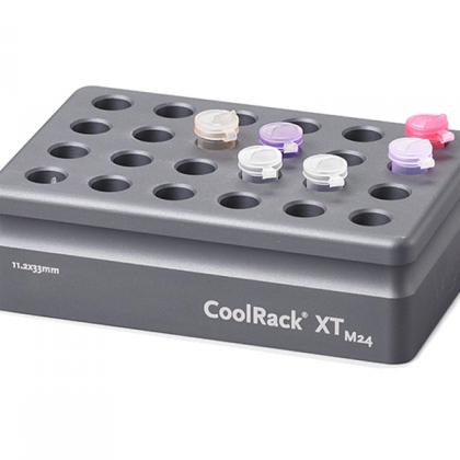 BCS-535 | Thermoconductive Tube Rack for 24 Microcentrifuge Tubes (formerly CoolRack XT M24) | With Tubes