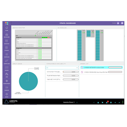 Strata Sample Management Software Dashboard