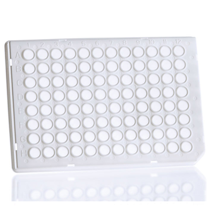 4ti-0955 | 96 Well Semi-Skirted PCR Plate, Roche Style | Front