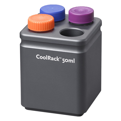 BCS-154 | CoolRack 50ml Thermoconductive Tube Rack for 4 x 50ml Centrifuge Tubes | With Tubes