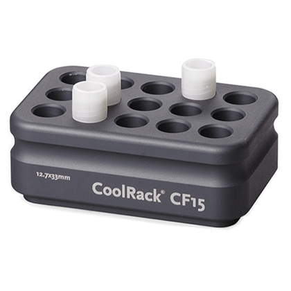 BCS-126 | CoolRack CF15 Thermoconductive Tube Rack for 15 Cryo or FACS Tubes | With Tubes