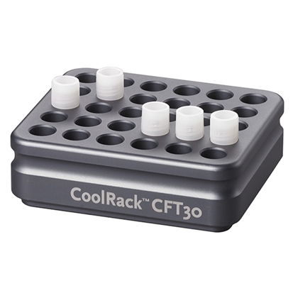 BCS-138 | CoolRack CFT30 Thermoconductive Tube Rack for 30 Cryo or FACS Tubes | With Tubes
