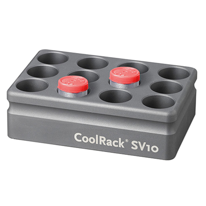 BCS-265 | CoolRack SV10 Thermoconductive Tube Rack for 12 x 10ml Injectable Cell Therapy Ampules | With Ampules