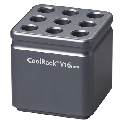 BCS-156 | CoolRack V16 Thermoconductive Tube Rack for 9 16 x 100mm Blood Tubes