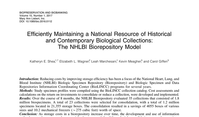 Efficiently Maintaining Biological Collections
