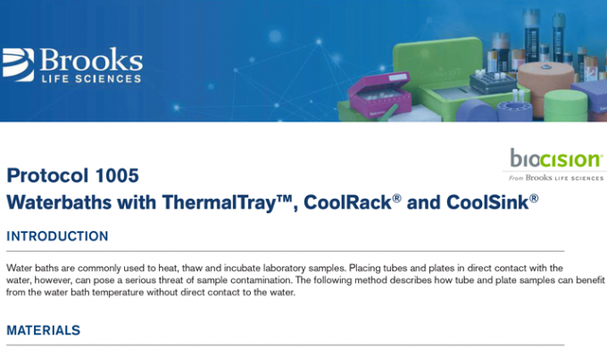 Water Baths with ThermalTray, CoolRack and CoolSink