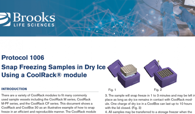 Snap Freezing Samples in Dry Ice Using a CoolRack Module