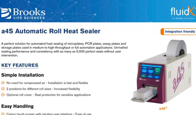 Automated Roll Heat Sealer for PCR Plates and Microplates