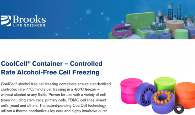 Alcohol-Free Cell Freezing Containers Flyer