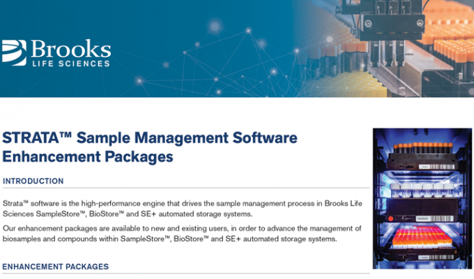 STRATA™ Sample Management Software Enhancement Packages
