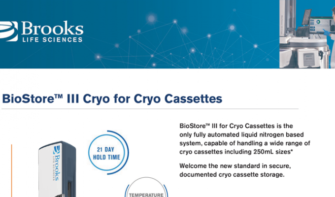 BioStore™ III Cryo for Cryo Cassettes Flyer