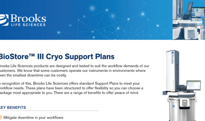 Cryo Storage Support PlansFlyer