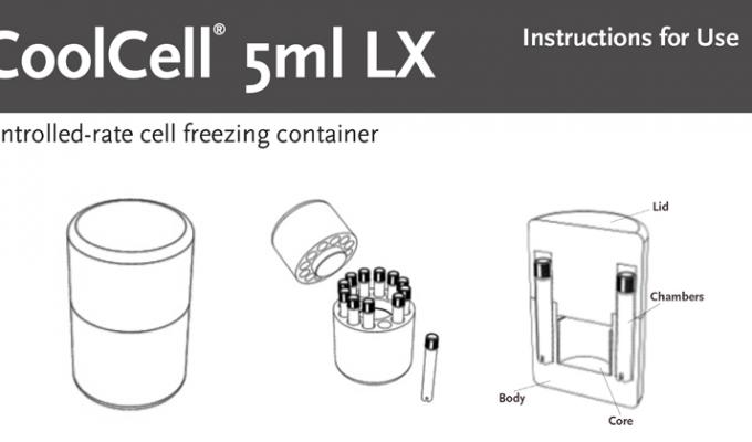 Alcohol-Free Cell Freezing Containers for 12 x 3.5mL to 5mL Cryo Tubes Instructions for Use