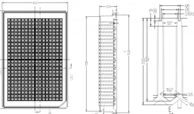 384 Square Deep Well Storage Microplate Technical Drawing