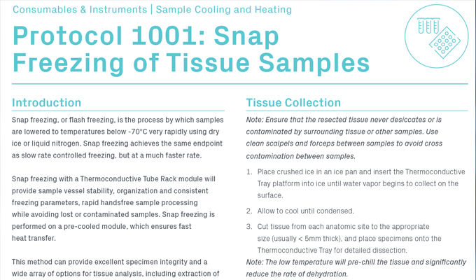 Snap Freezing of Tissue Samples