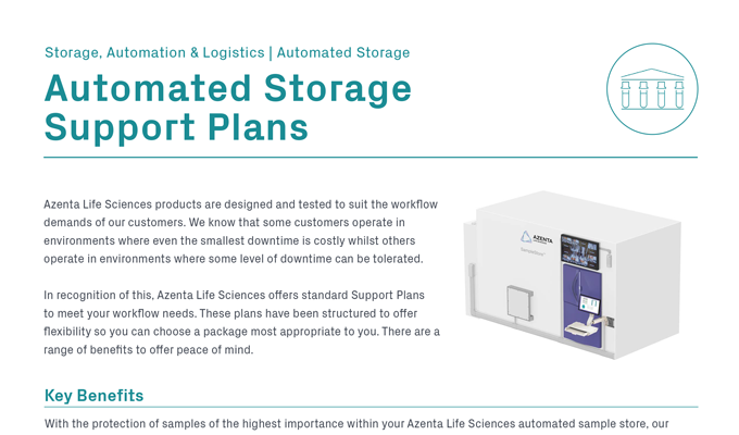Automated Storage Support Plans Flyer