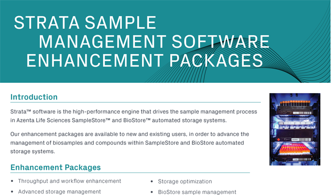 Strata™ Sample Management Software Enhancement Packages Flyer