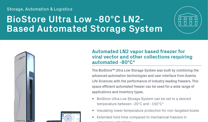 BioStore™ -80°C LN2-Based Automated Storage System Flyer