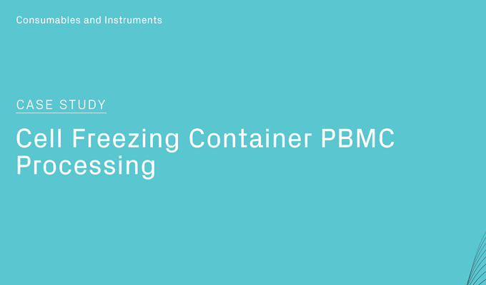 Alcohol-Free Cell Freezing Containers and PBMC Processing
