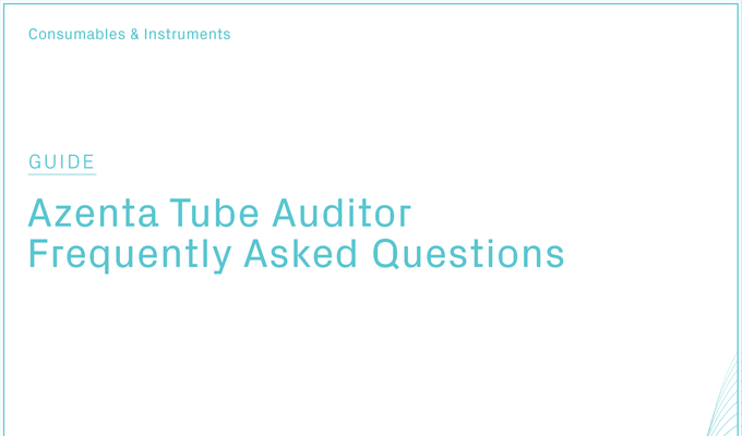 Tube Auditor Frequently Asked Questions