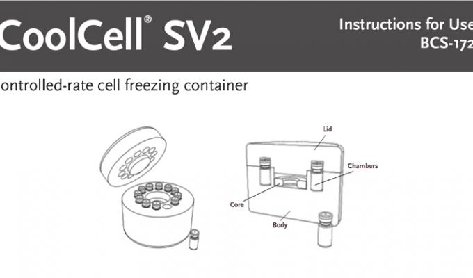 Alcohol-Free Cell Freezing Containers for 12  x 2ml Injectable Cell Therapy Ampules Instructions for Use