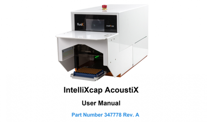 IntelliXcap™ Automated Screw Cap Decapper/Recapper Acoustic 96-format Manual