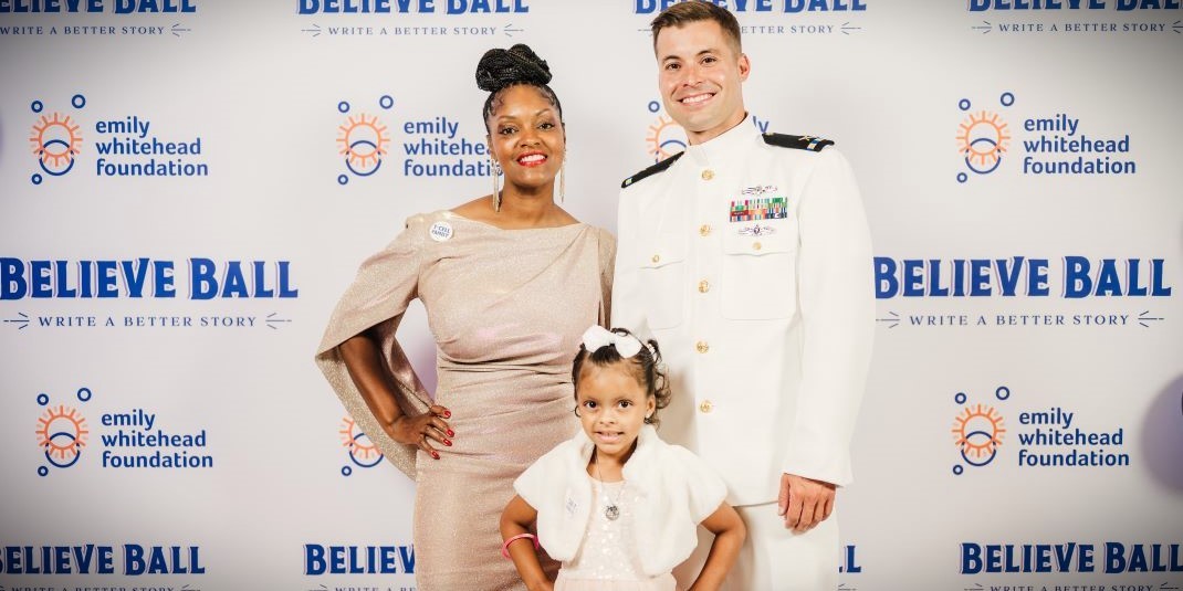 CAR T-cell therapy patient Ailani Myers with her parents, Pricecine Johnson-Myers and Kurt Myers
