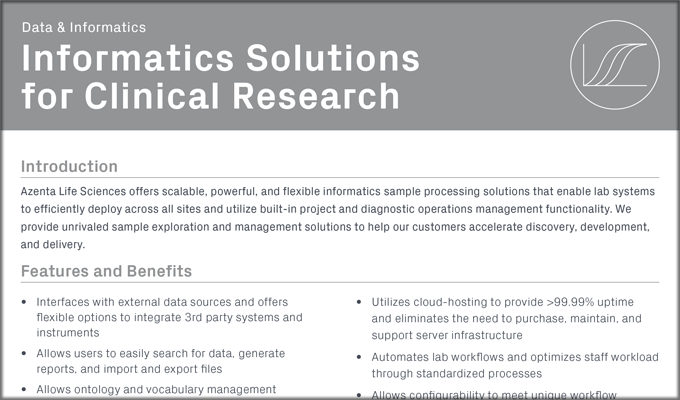 Informatics Solutions for Clinical Research