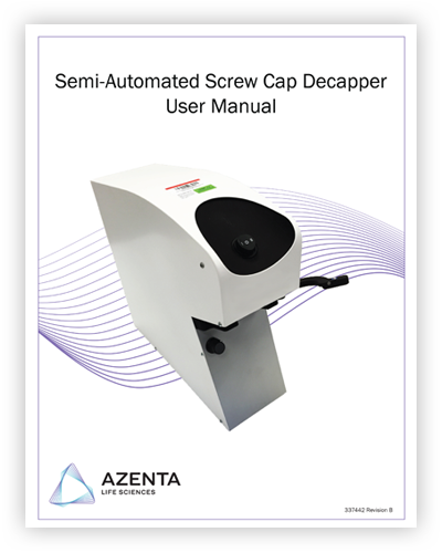 Semi-Automated Screw Cap Single Tube Decapper/Recapper Manual