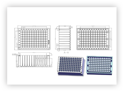 96 Round Deep Well Storage Microplate (2.0ml) Technical Drawing