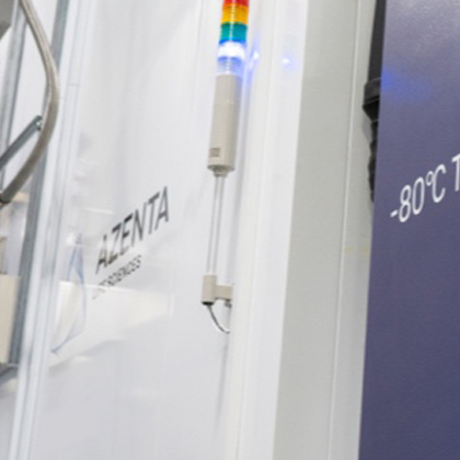 Side view of Azenta storage unit