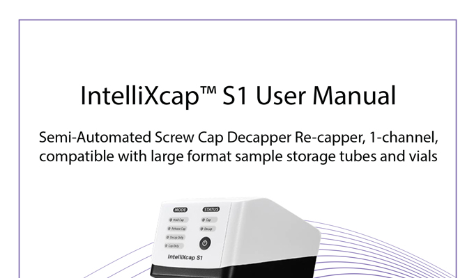 IntelliXcap Semi-Automated Screw Cap Single Tube Decapper/Recapper
