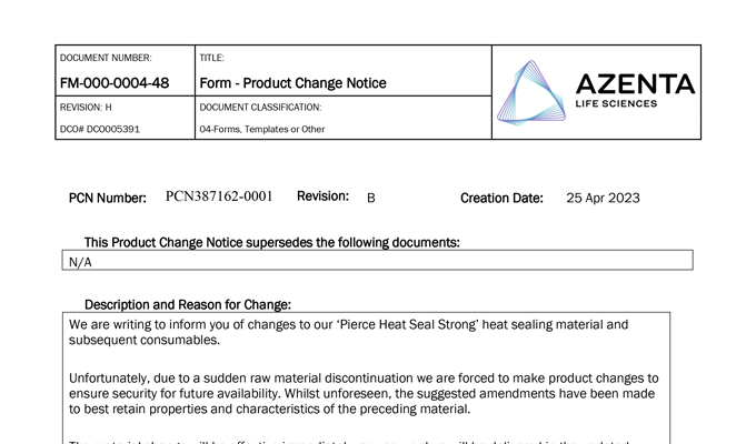 Azenta product update file