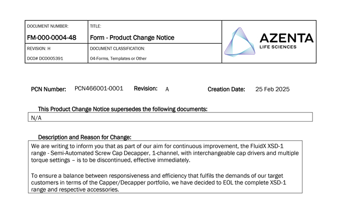 Azenta product update file