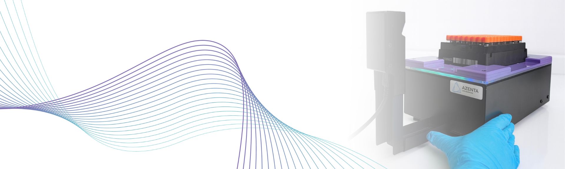 Ziath reader on wavy background