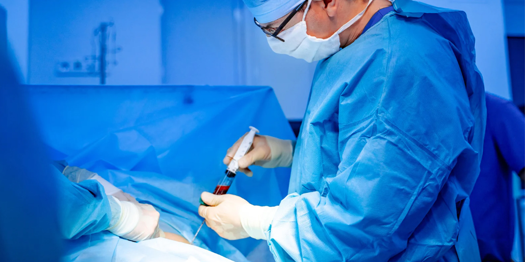 Doctor delivering therapy to patient