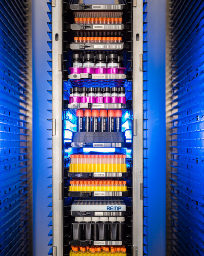 Automated Sample Storage - Inside Store View